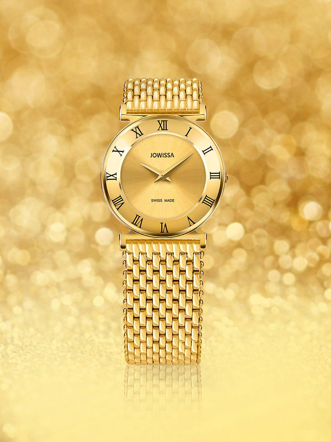 jowissa women gold-toned analogue watch j2.110.m