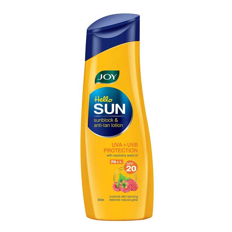 joy hello sun sunblock & anti-tan lotion spf20 pa++