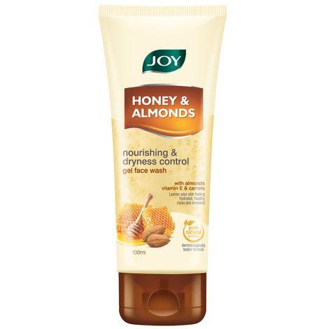 joy honey & almonds nourishing & dryness control gel face wash (100 ml)