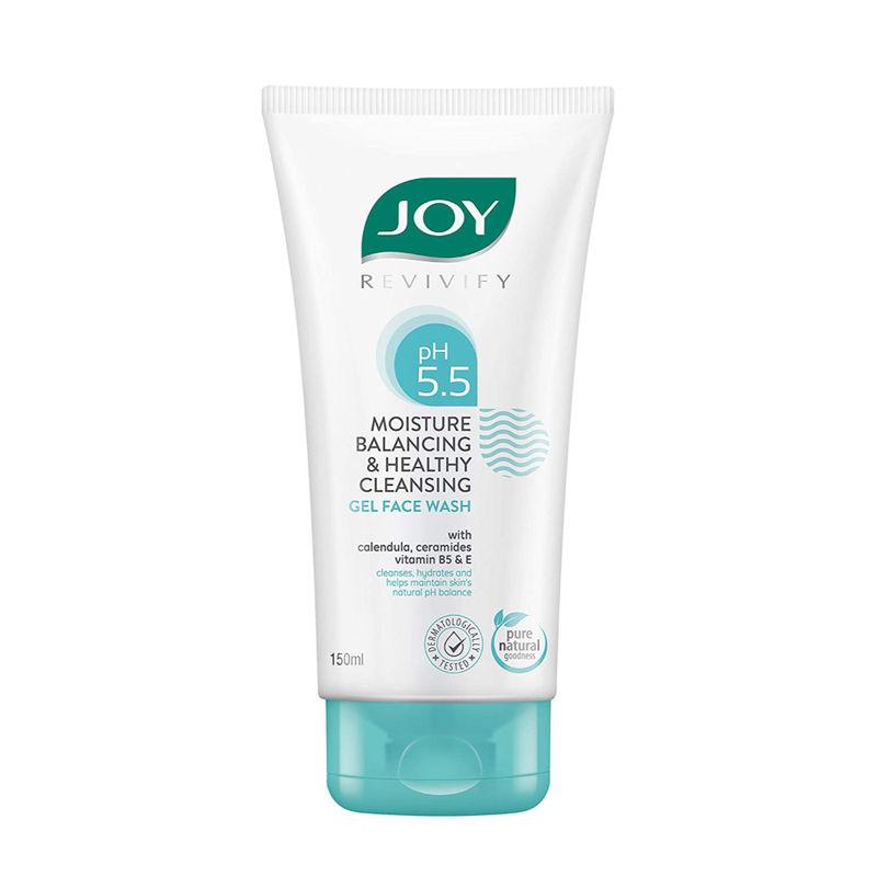 joy ph 5.5 gel face wash with calendula ceramides vitamin b5 & e
