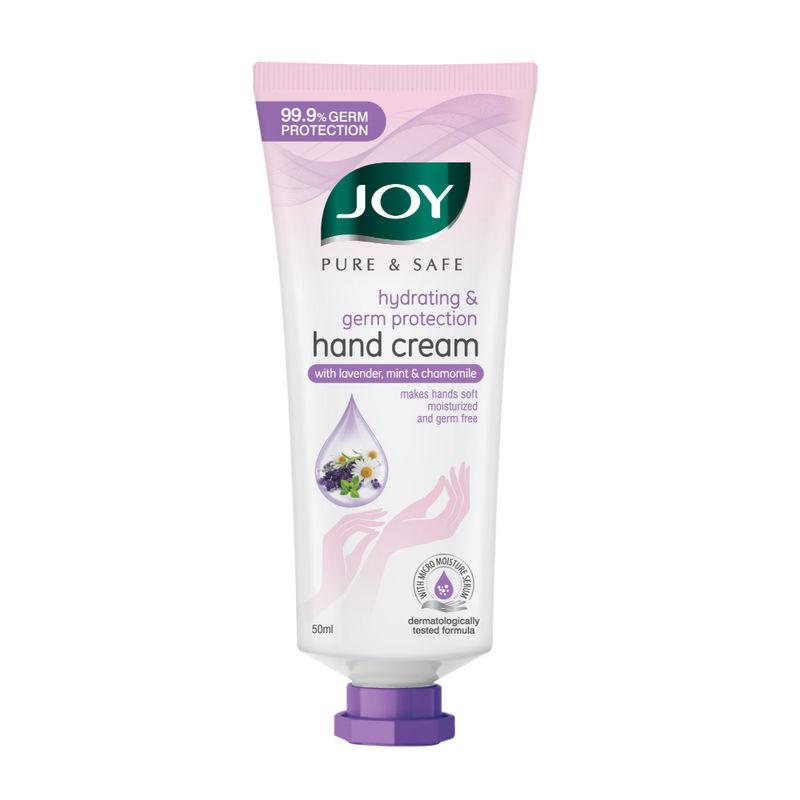 joy pure & safe hydrating & germ protection hand cream with lavender mint & chamomile