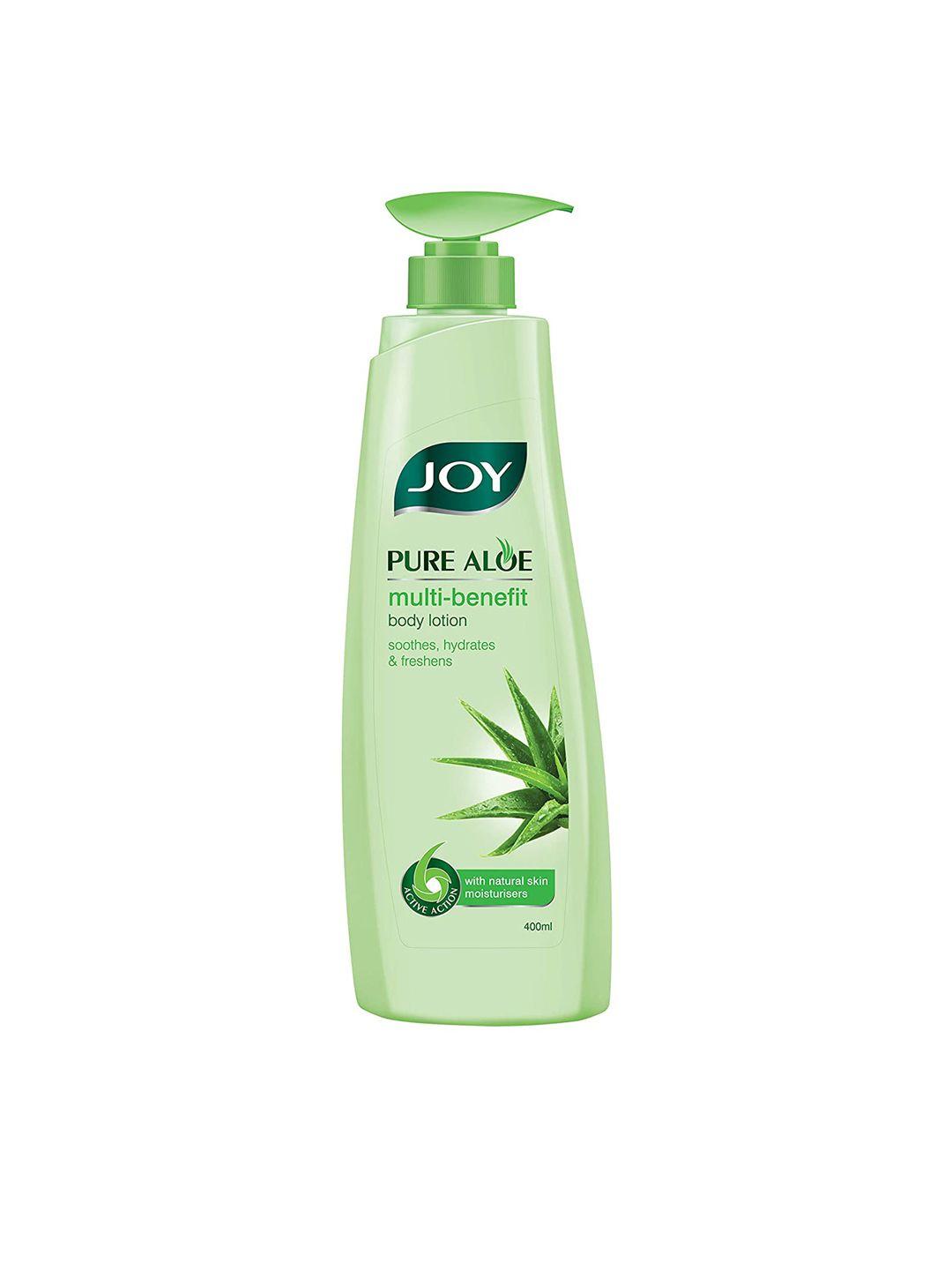 joy pure aloe multi-benefit aloe vera body lotion for normal to oily skin 400 ml