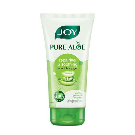 joy pure aloe repairing & soothing aloe vera gel for face & body (150 ml)