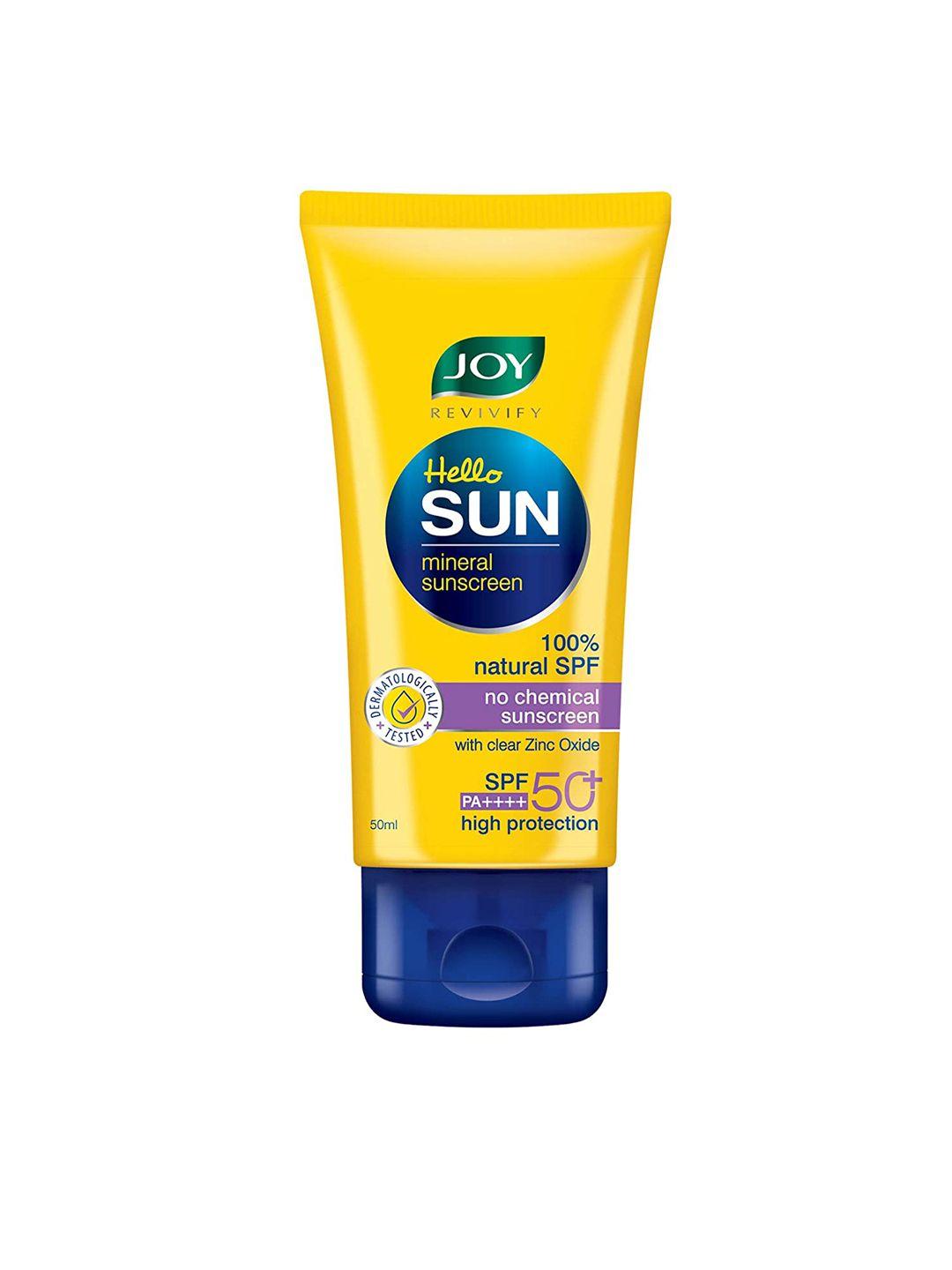 joy revivify hello sun mineral spf 50 sunscreen 50 ml