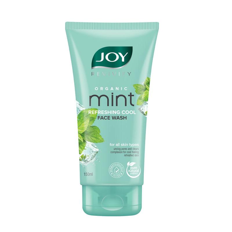 joy revivify organic mint refreshing cool face wash