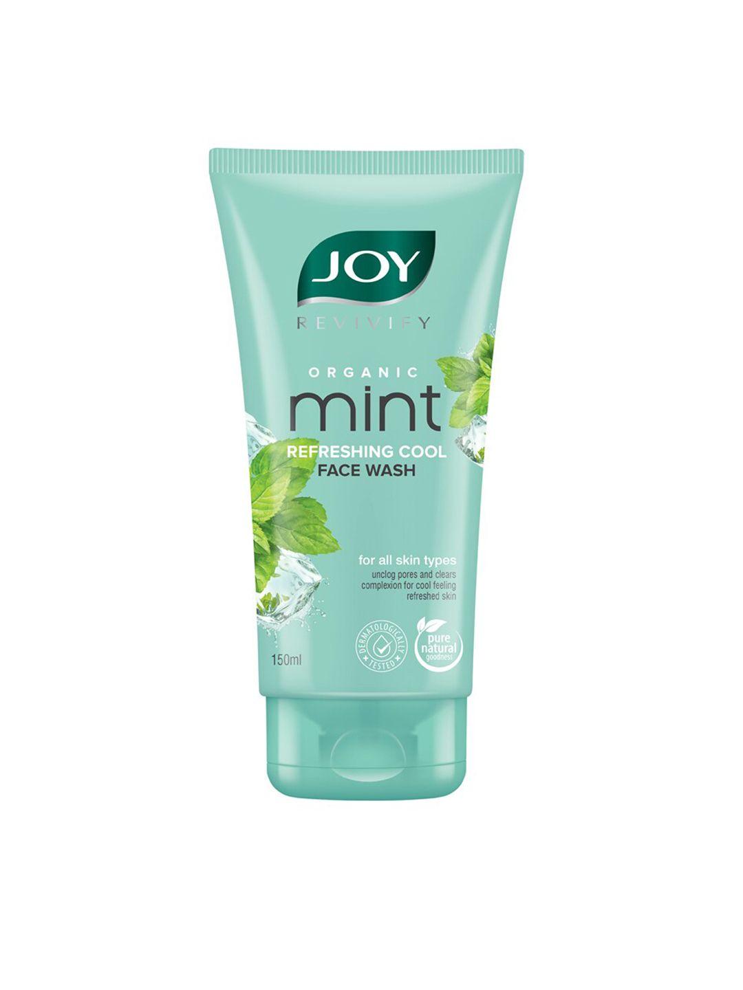 joy revivify organic refreshing cool mint face wash - 150 ml