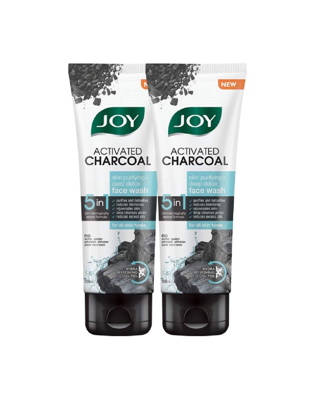 joy set of 2 activated charcoal face wash - 100 ml each