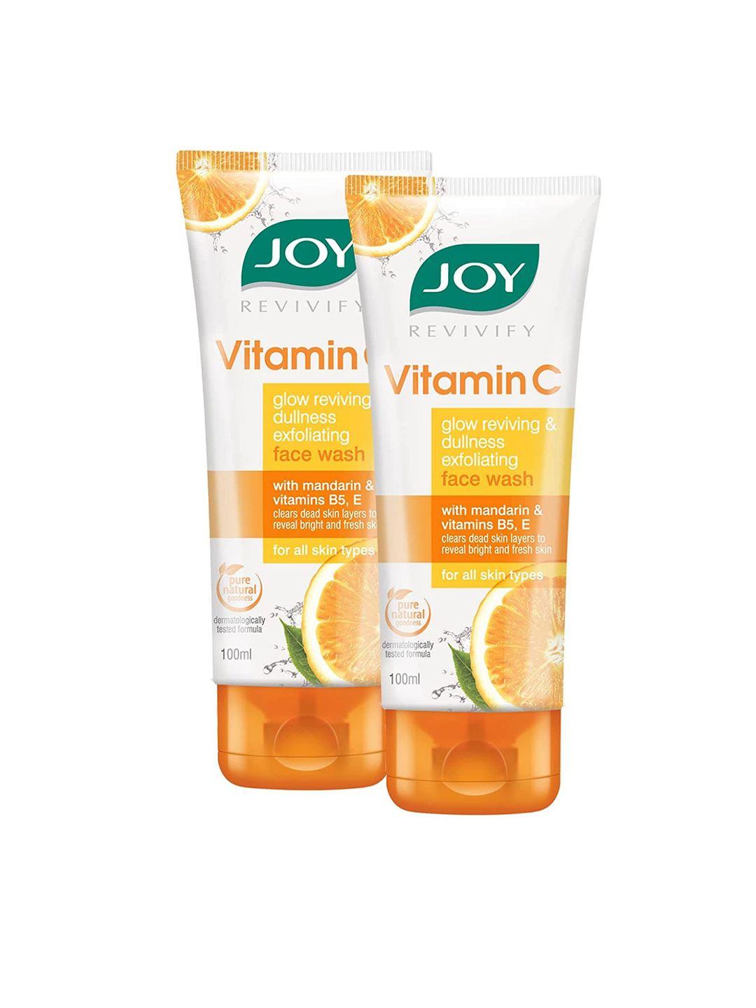 joy set of 2 revivify vitamin c face wash with mandarin & vitamins b5 & e - 100ml each