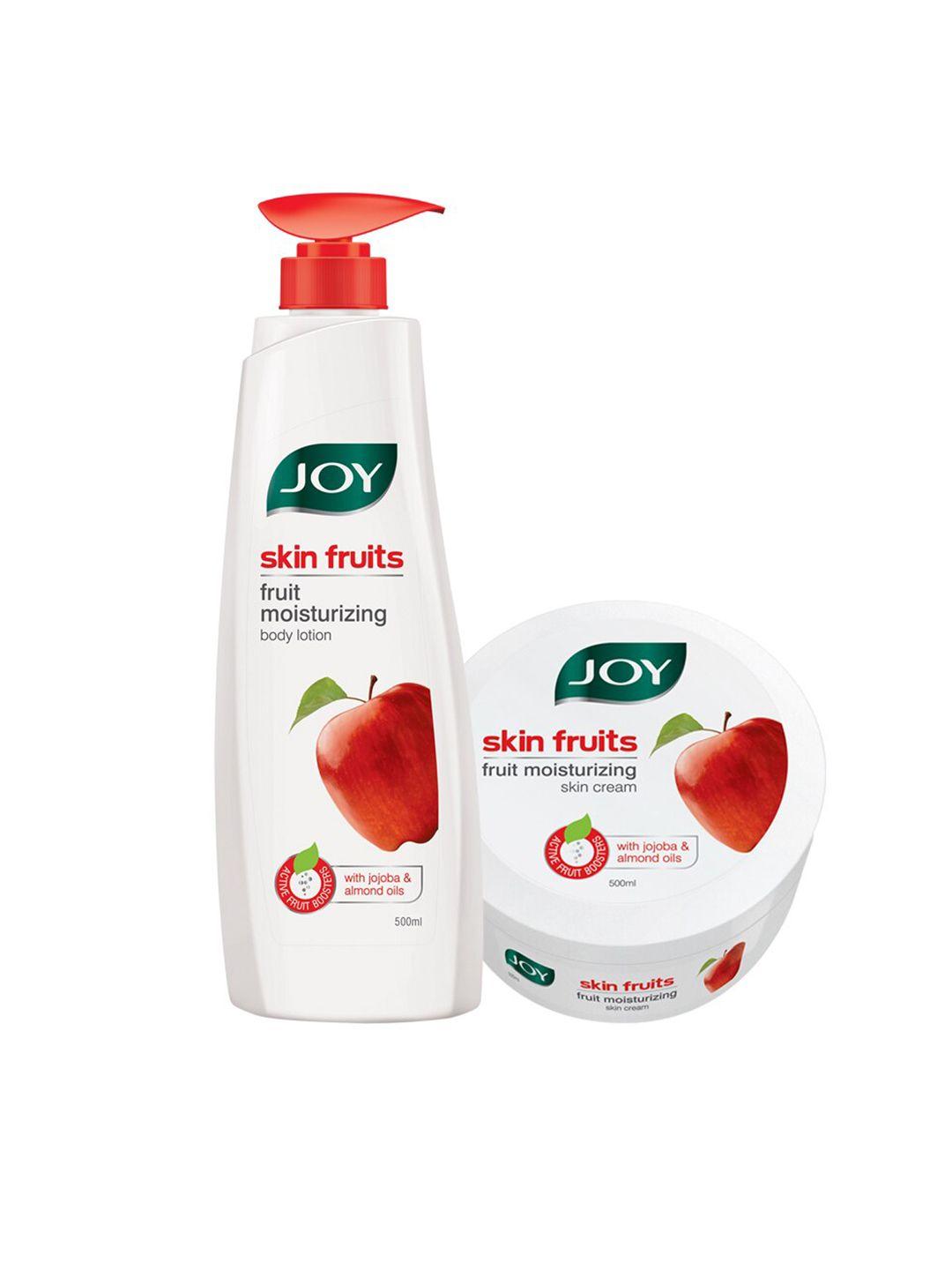 joy skin fruits fruit moisturizing body lotion 500ml & skin cream 500ml