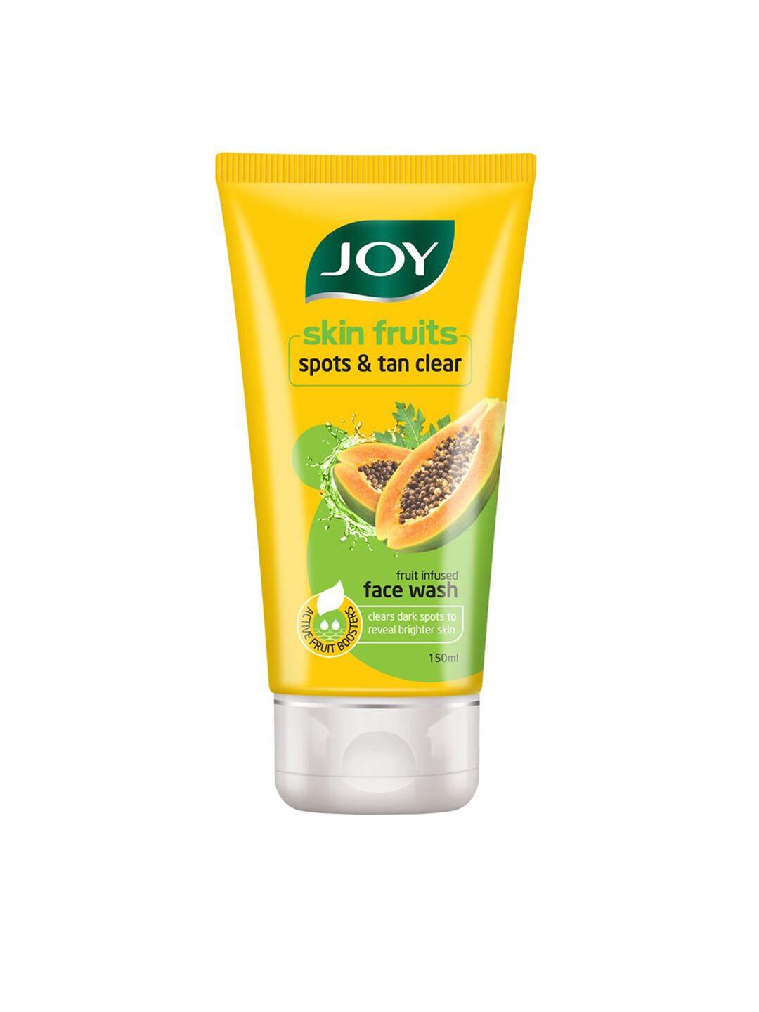 joy skin fruits spots & tan clear papaya face wash for even skin tone - 150ml