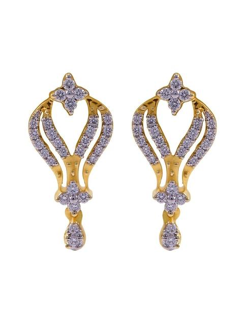 joyalukkas 18 kt gold & diamond earrings