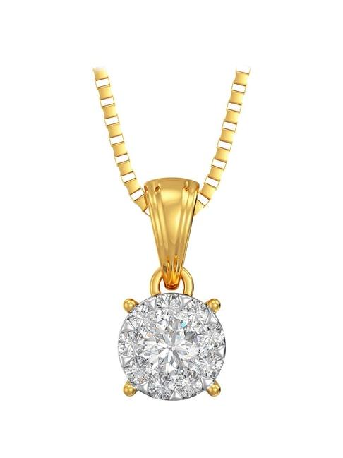 joyalukkas 18 kt gold & diamond pendant