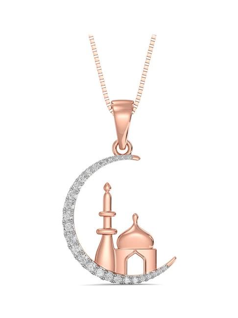 joyalukkas 18k gold & diamond pendant with chain