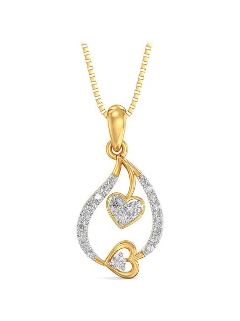 joyalukkas 18k gold & diamond pendant without chain
