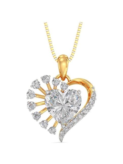 joyalukkas 18k gold & diamond pendant without chain
