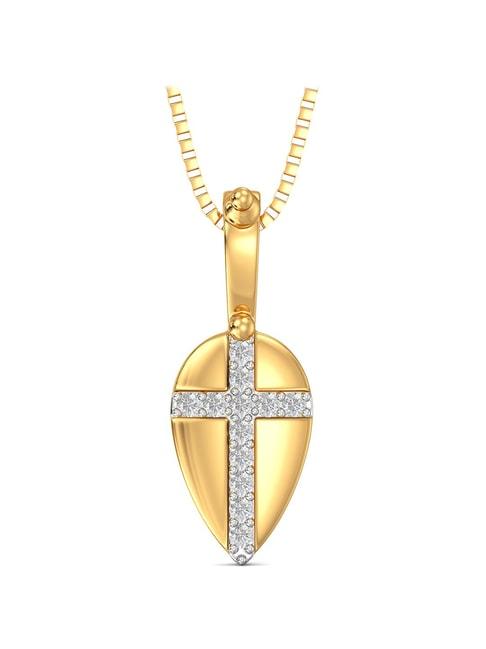 joyalukkas 18k gold & diamond pendant