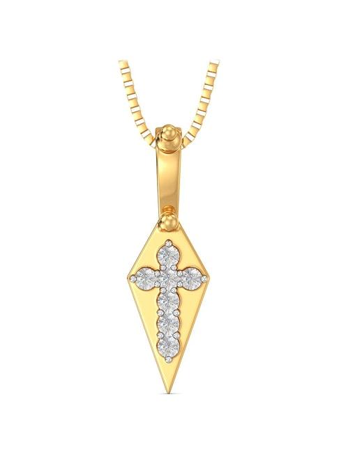 joyalukkas 18k gold & diamond pendant