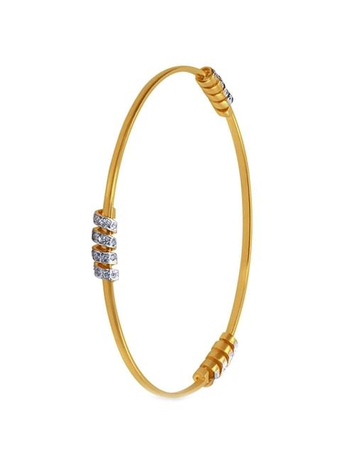 joyalukkas 18k yellow gold & diamond bangle for women
