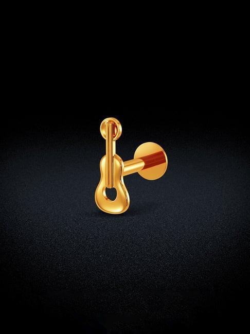 joyalukkas 22k violin gold nosepin for women