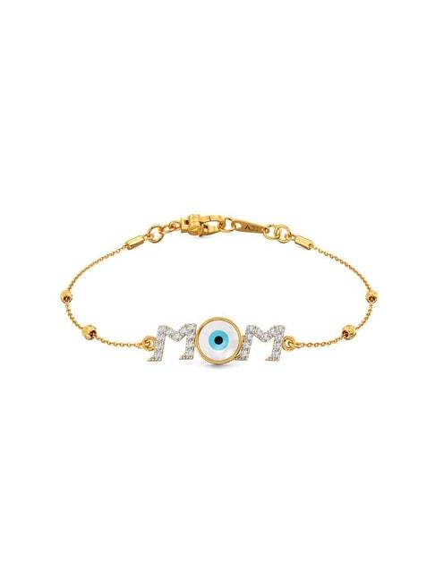 joyalukkas gold 22k mother's unconditional love evil eye bracelet for women