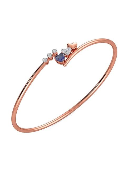 joyalukkas pride 18k rose gold & diamond bracelet for women