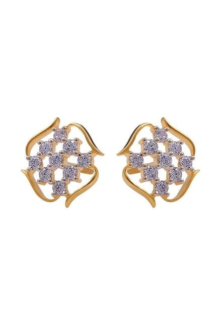 joyalukkas 18 kt gold & diamond earrings