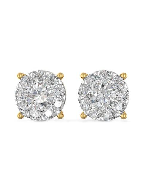 joyalukkas 18 kt gold & diamond earrings