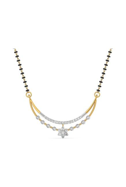 joyalukkas 18 kt gold & diamond mangalsutra