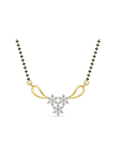 joyalukkas 18 kt gold & diamond mangalsutra