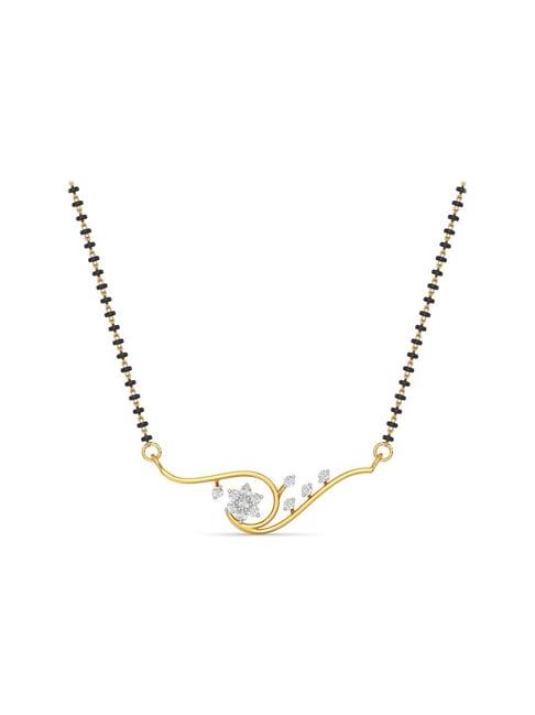 joyalukkas 18 kt gold & diamond mangalsutra