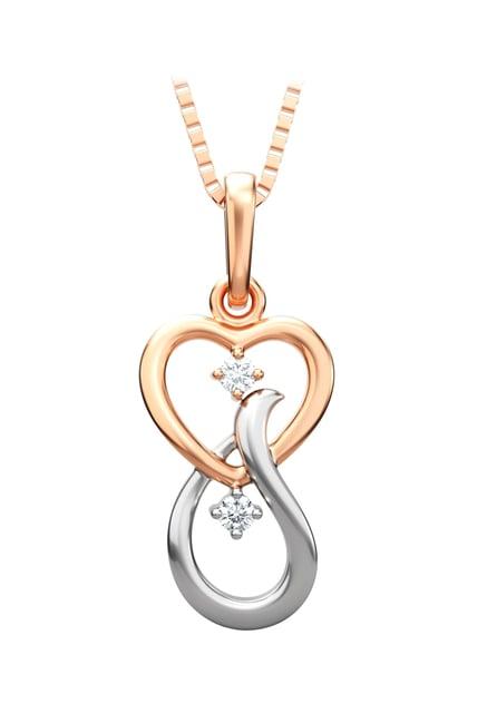 joyalukkas 18 kt gold & diamond pendant