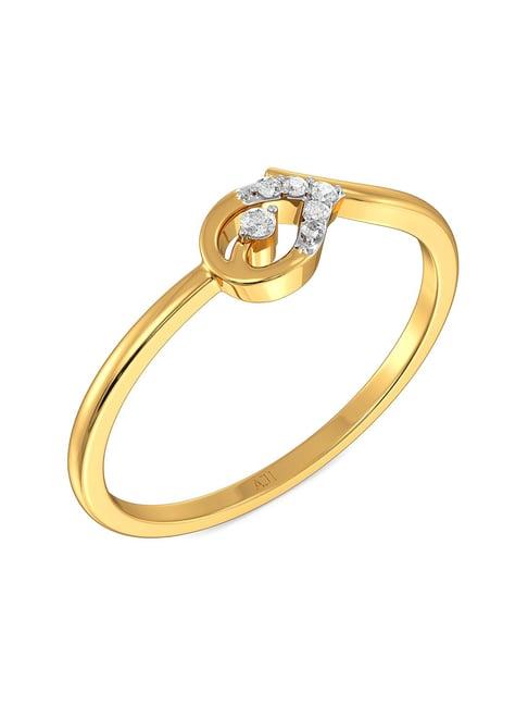 joyalukkas 18 kt gold & diamond ring