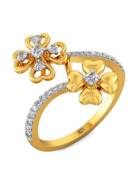 joyalukkas 18k gold & diamond ring for women