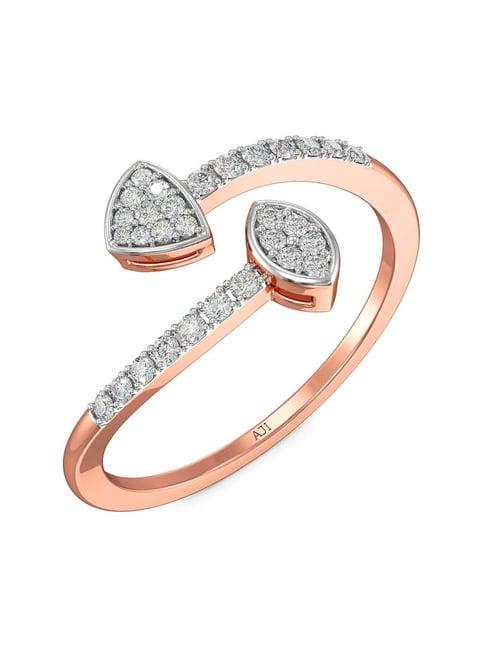 joyalukkas 18k rose gold & diamond ring for women
