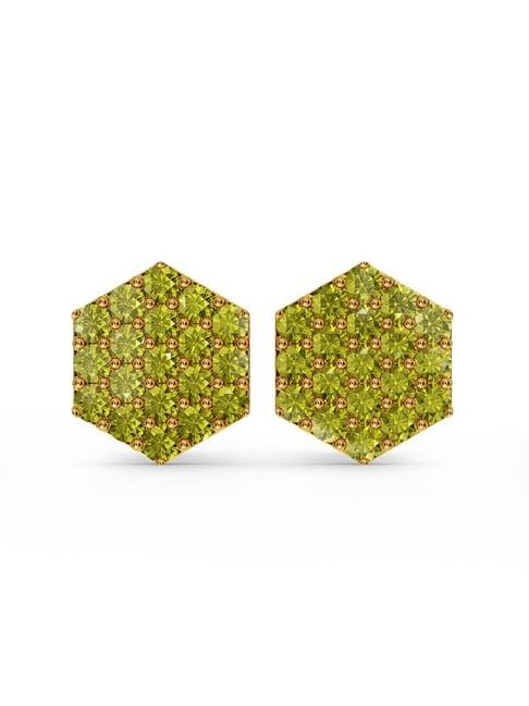 joyalukkas 22k gold hexastyle stud earrings for women