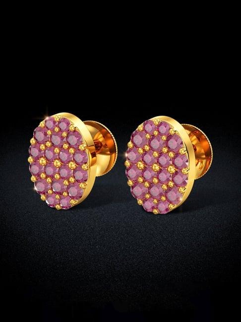 joyalukkas 22k gold rotund stud earrings for women