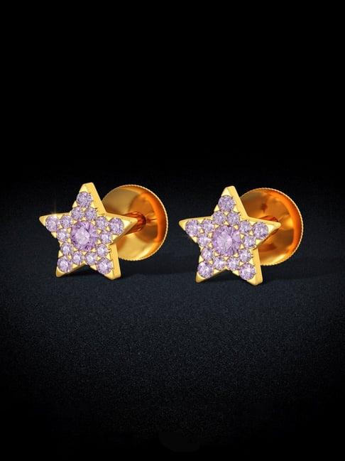 joyalukkas 22k gold twinkle stud earrings for women