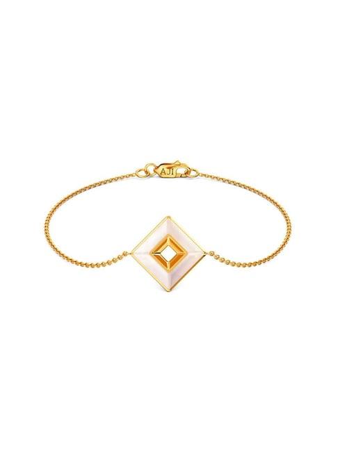 joyalukkas gold 18k square brilliance yellow bracelet for women