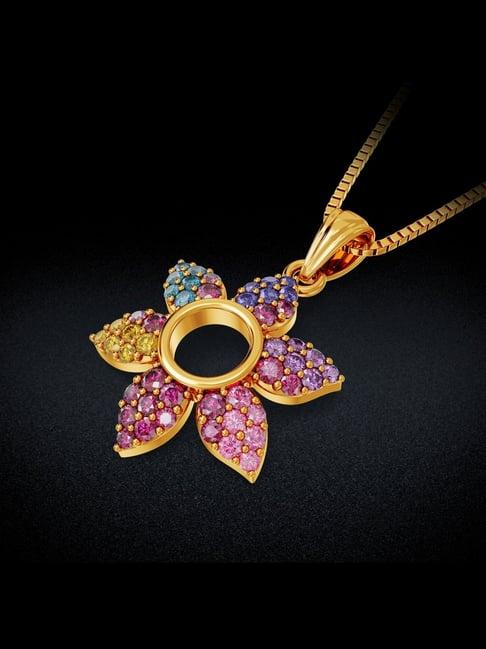 joyalukkas gold 22k chroma shine locket pendant for women