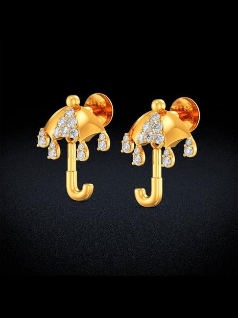 joyalukkas gold 22k solshelter stud earrings for women
