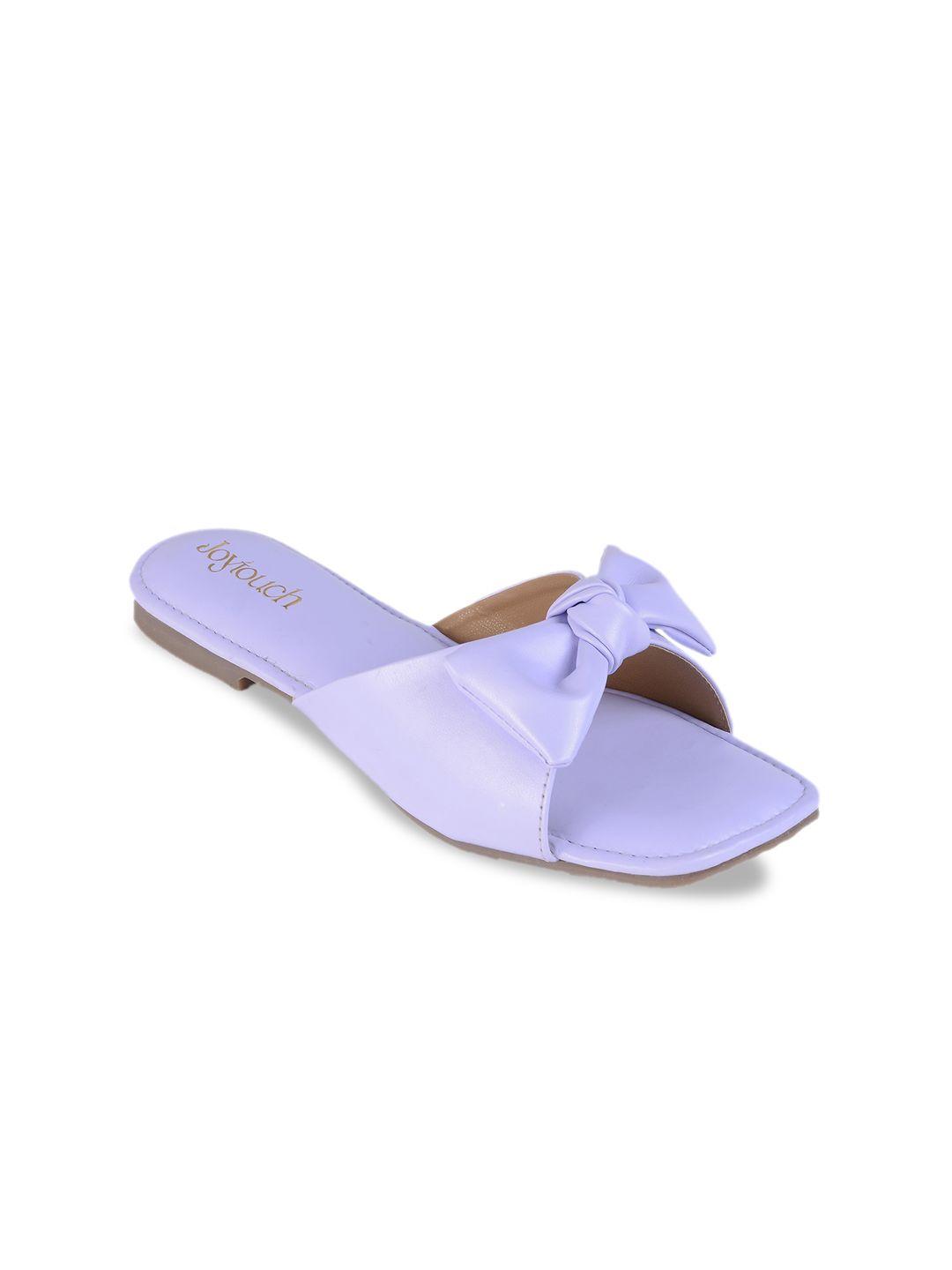 joytouch women open toe flats with bows