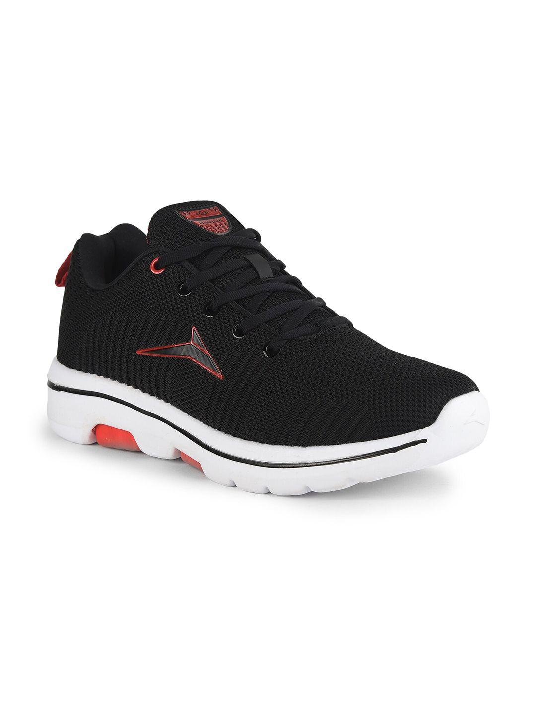 jqr men black mesh running shoes