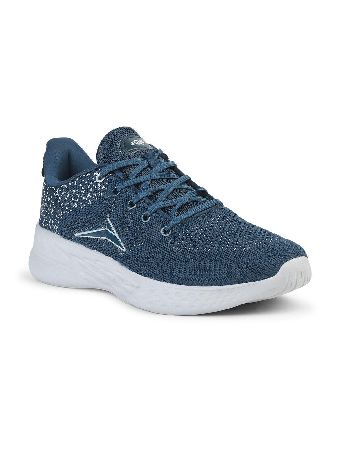 jqr men blue mesh running shoes