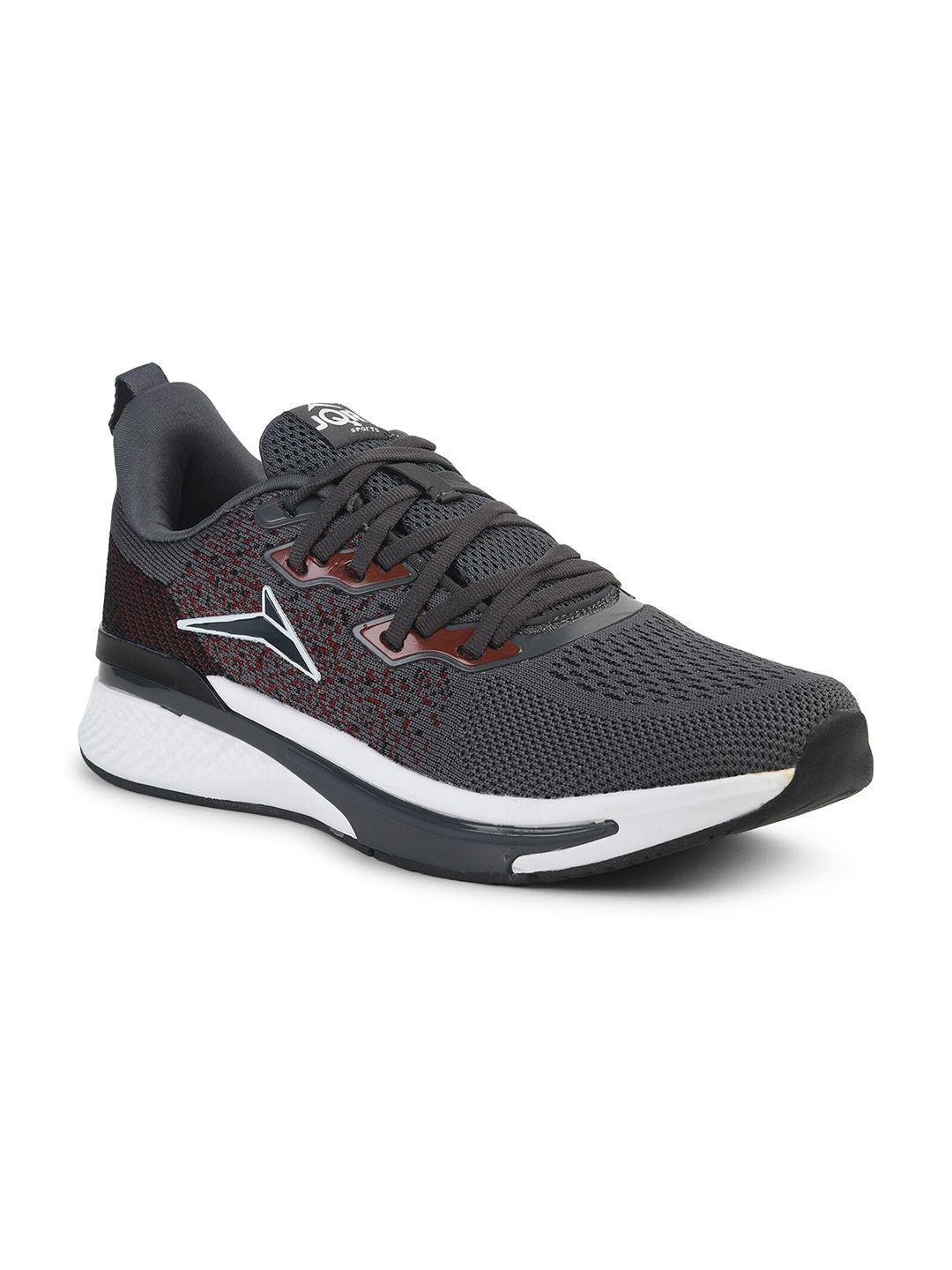 jqr men grey mesh running shoes