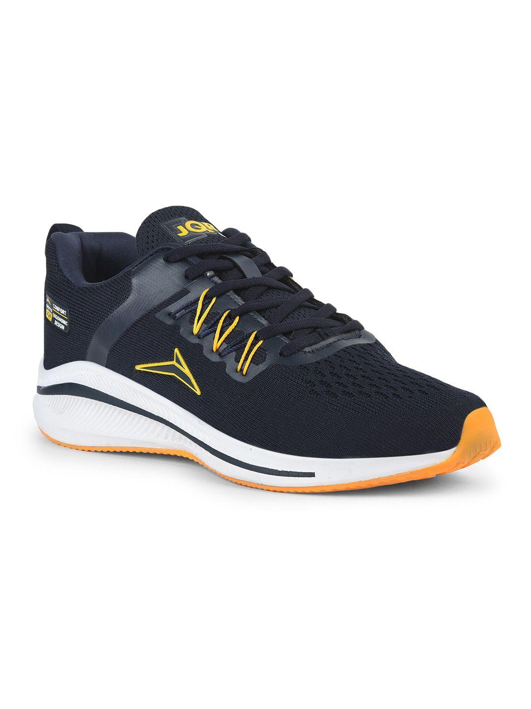 jqr men navy blue mesh running shoes