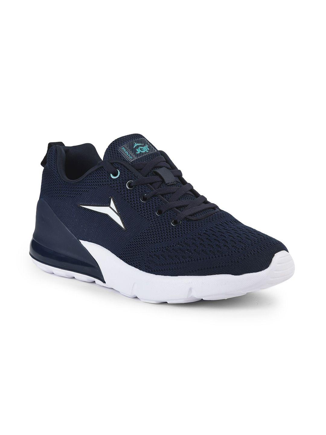 jqr men navy blue mesh running shoes