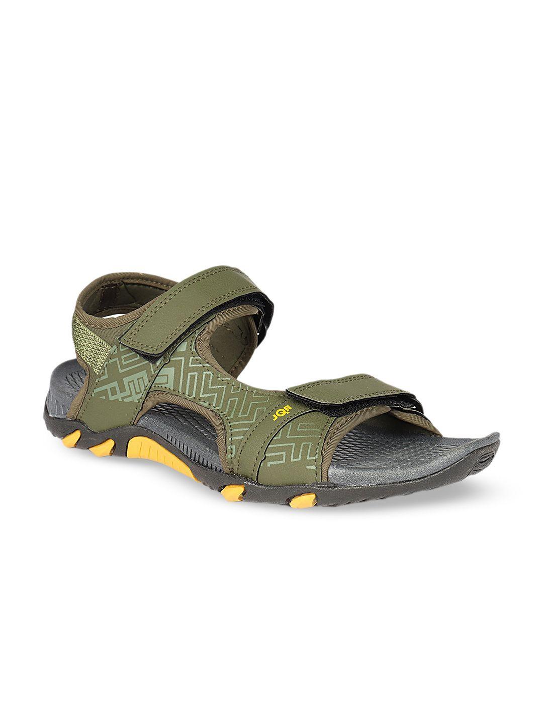 jqr men printed velcro sports sandals