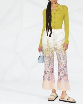 jude crop flared pants with belt