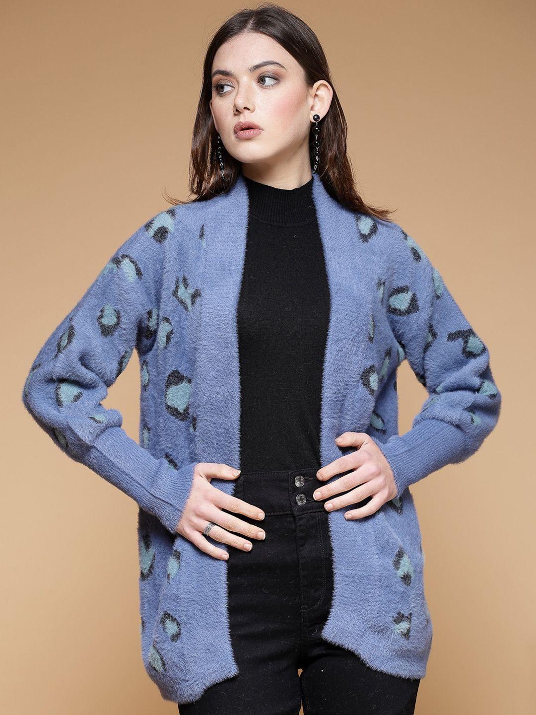 juelle abstract printed open front shrug