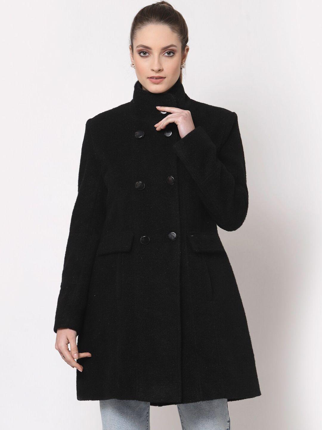 juelle women black solid over coat